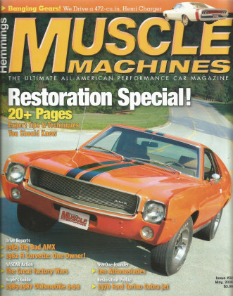 HEMMINGS MUSCLE MACHINES 2006 MAY - AMX, VETTE, 442